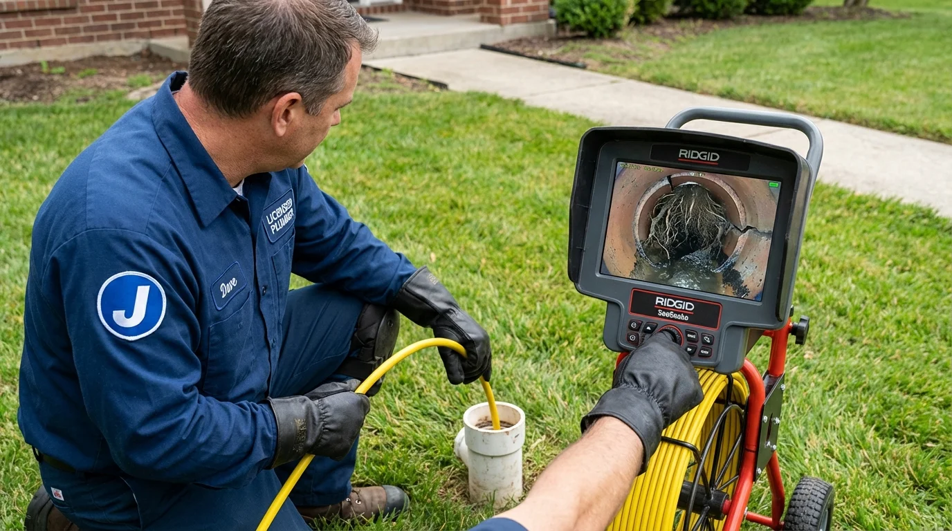 Sewer camera inspection being performed by Johns Plumbing LLC in Cokato